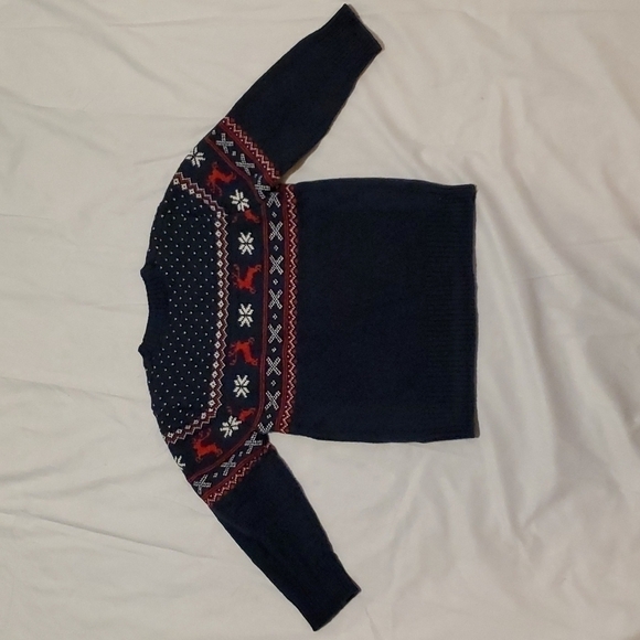 L.O.G.G H&M Navy Blue Kids Christmas Sweater 4-6Y - Picture 5 of 6